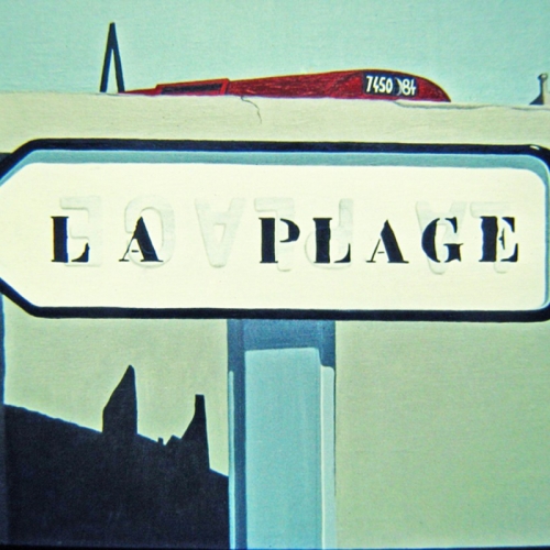 LA PLAGE  Olieverf  80x100cm, Frans van Veen 1973