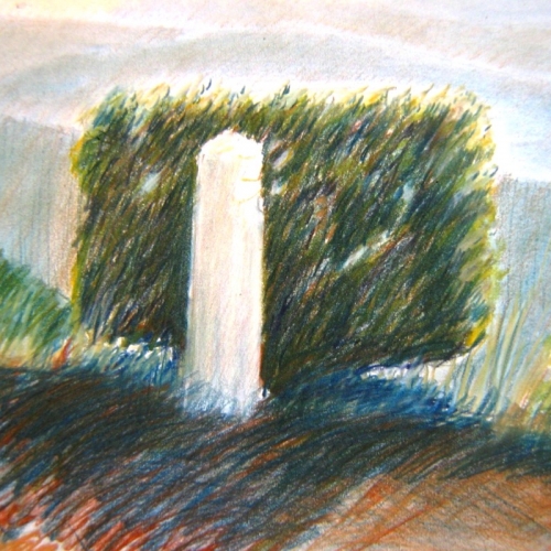 DE CANTONIER,  Pastel 50x65cm,  Frans van Veen 1973