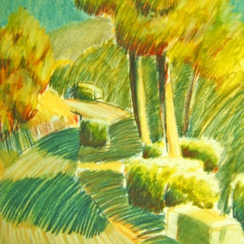 VERS JOUCAS Pastel 65x50cm Frans van Veen 1972