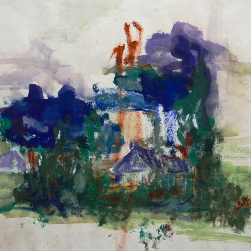 DE ROER  Gouache  40x50cm-Frans van Veen 1967