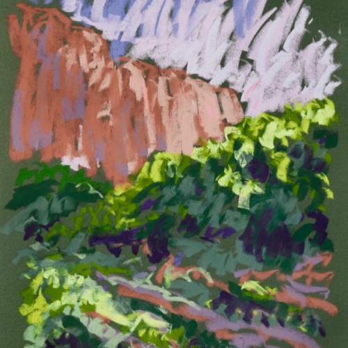 Mont Sainte Victoire-94, Pastel 65x50cm,  Frans van Veen 2019