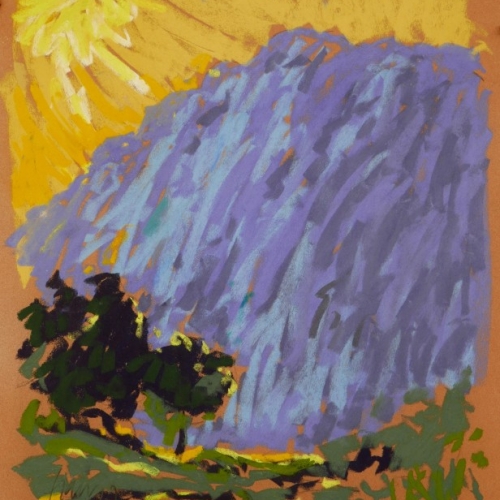 Mont Sainte Victoire-48, Pastel 65x50cm,  Frans van Veen 2019