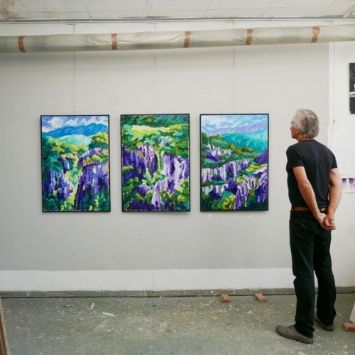 Drieluik van de Oppedette - Olieverf, 3 maal 100x70cm, Frans van Veen 2015