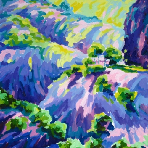VERS VENASQUE - Olieverf, 140x100cm, Frans van Veen - NTK