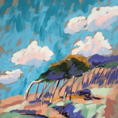DE WINDBOOM (ISOTHOOP II) - Olieverf, 130x100cm, Frans van Veen 2020