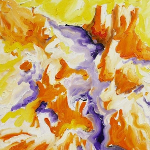 Indisch Geel - Olieverf, 70x50cm, Frans van Veen 2015 - NTK