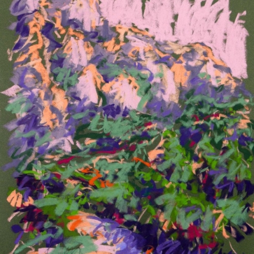 Mont Sainte Victoire 35 - Pastel 65x50cm, Frans van Veen 2019 - Verkocht