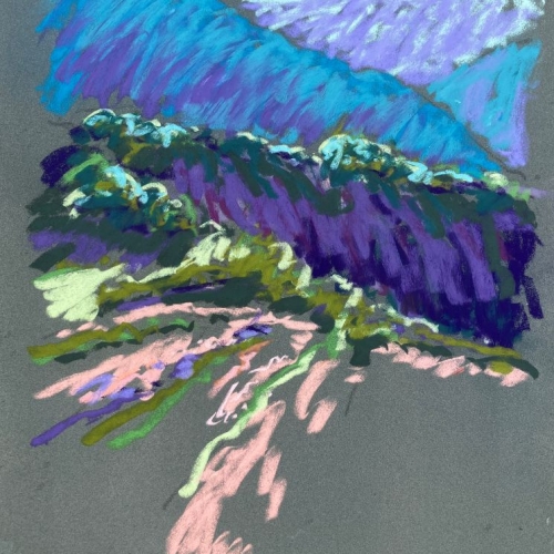 Pastel, 65x50cm, LubÃ©ron