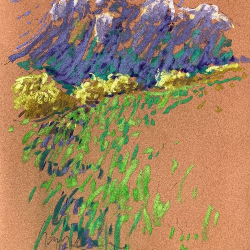Pastel 65x50cm, Vercors